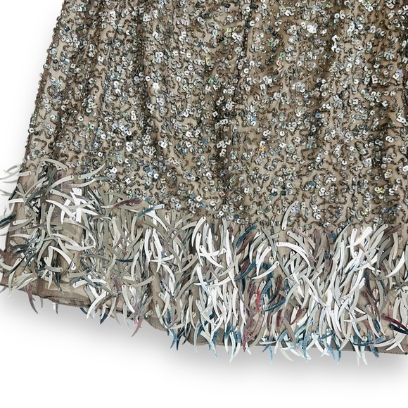 NWT Scala Silver Sequin Strapless Mini Dress Size 0 - Picture 5 of 10